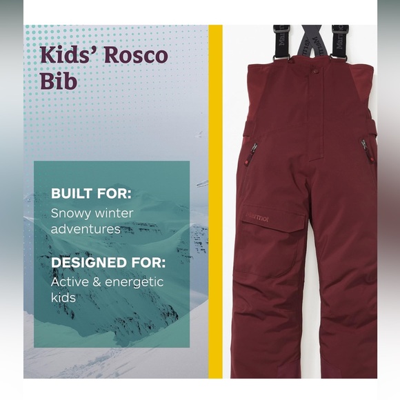 NWT MARMOT Kid's Rosco Bib - Picture 3 of 12